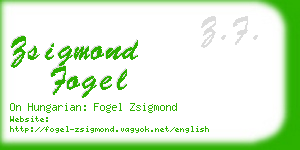 zsigmond fogel business card